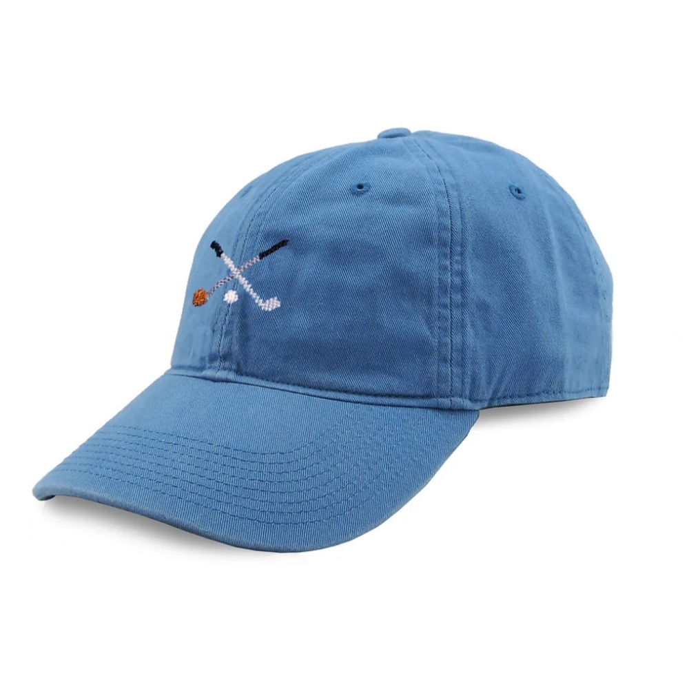 SMATHERS & BRANSON hand-stitched needlepoint blue hat.